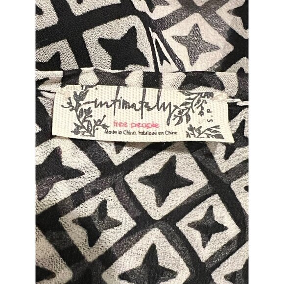 Free People Intimately Free Jolene Bodysuit Black And White Size Small - Picture 4 of 7